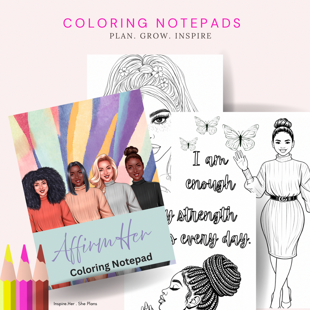 Affirm Her Coloring Notepad
