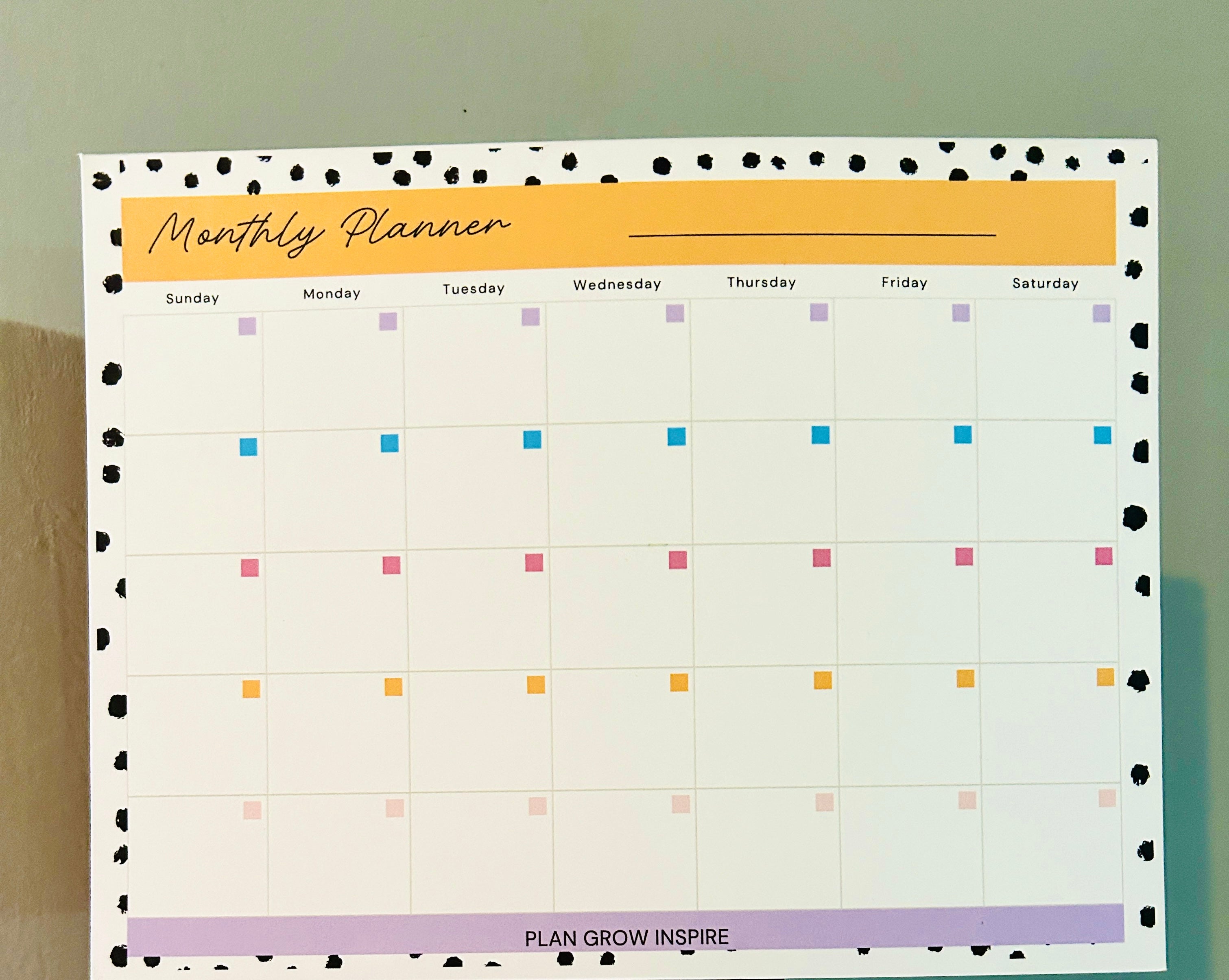 Monthly layout desktop planners