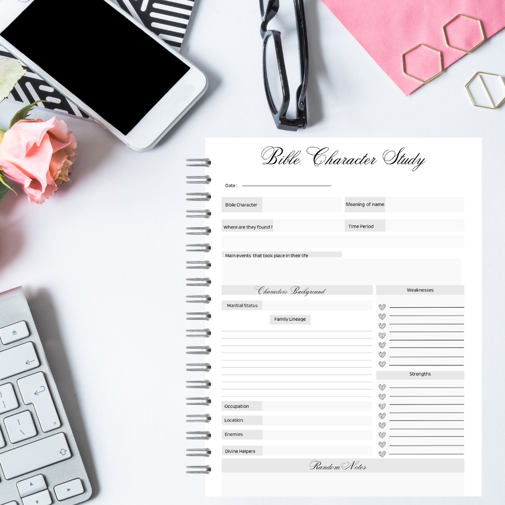 Bible Study Character Notebook