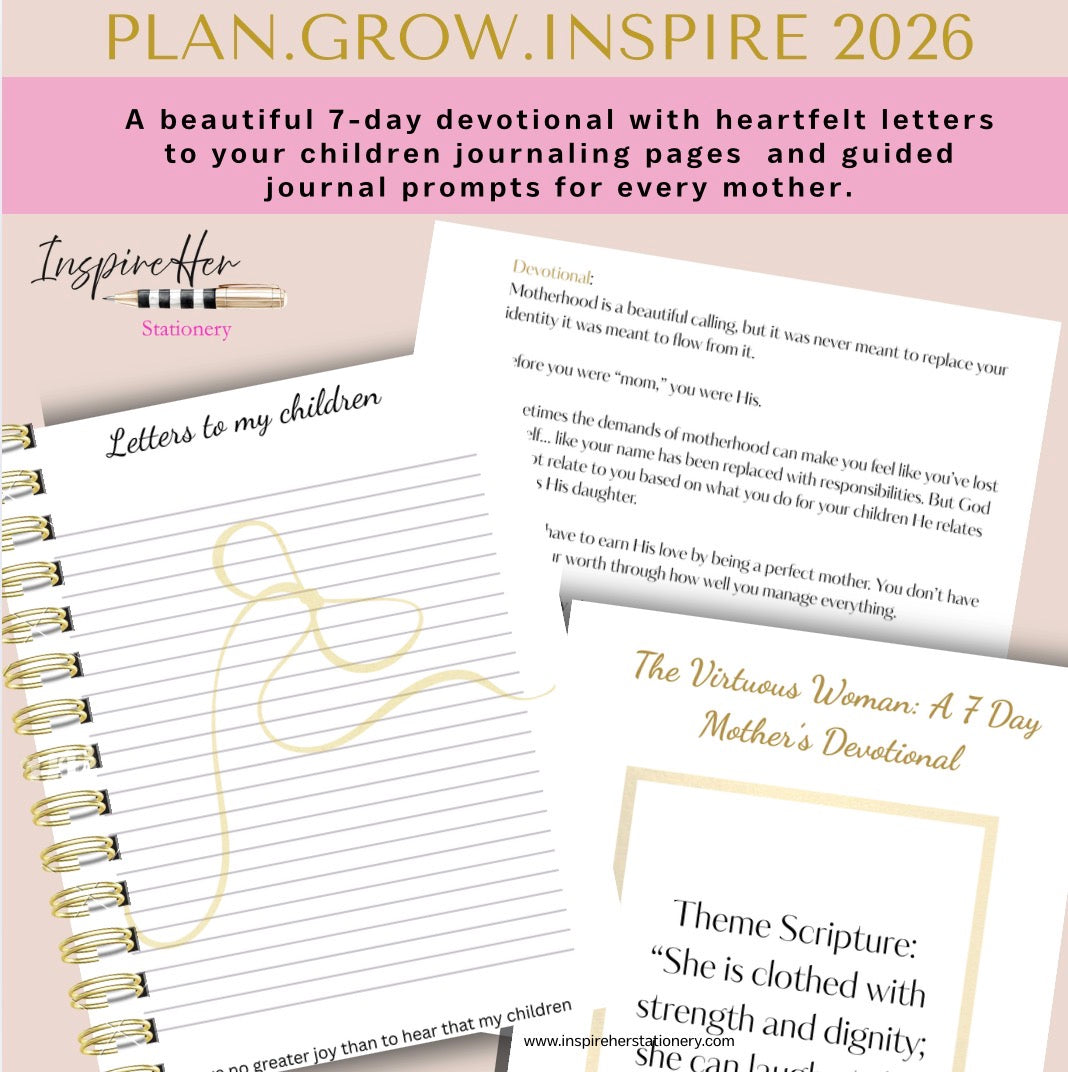 Mothers Day 7 day devotional / journal and pen sets