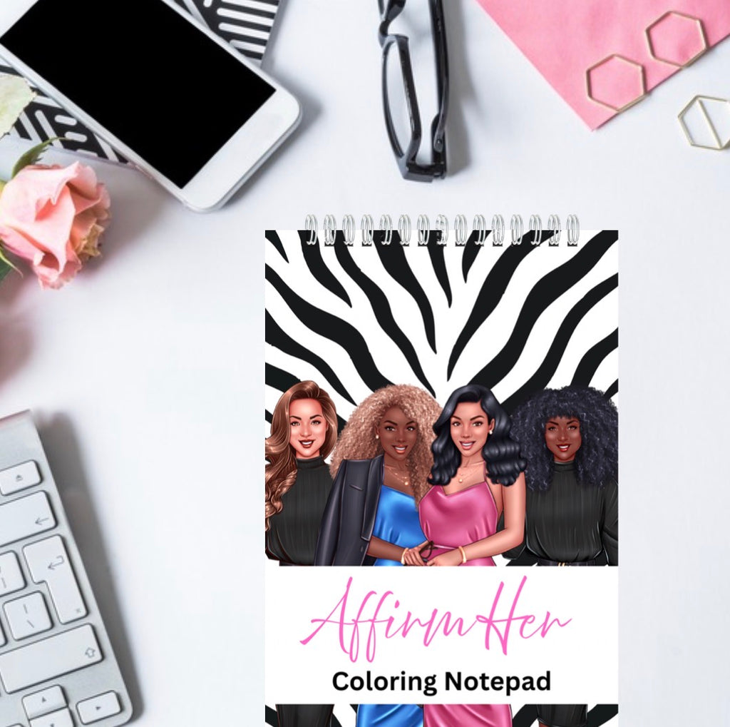 Affirm Her Coloring Notepad