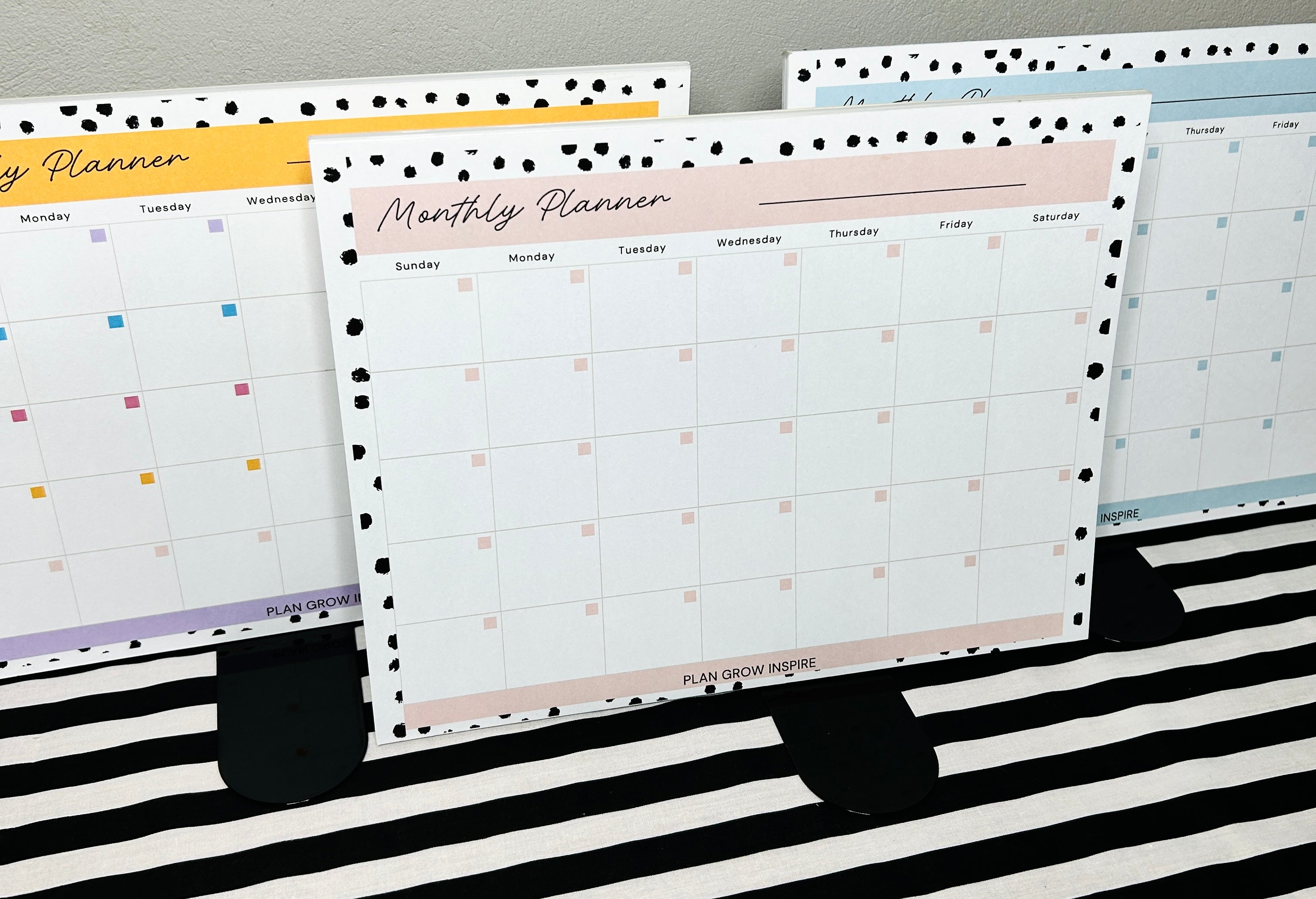 Monthly layout desktop planners