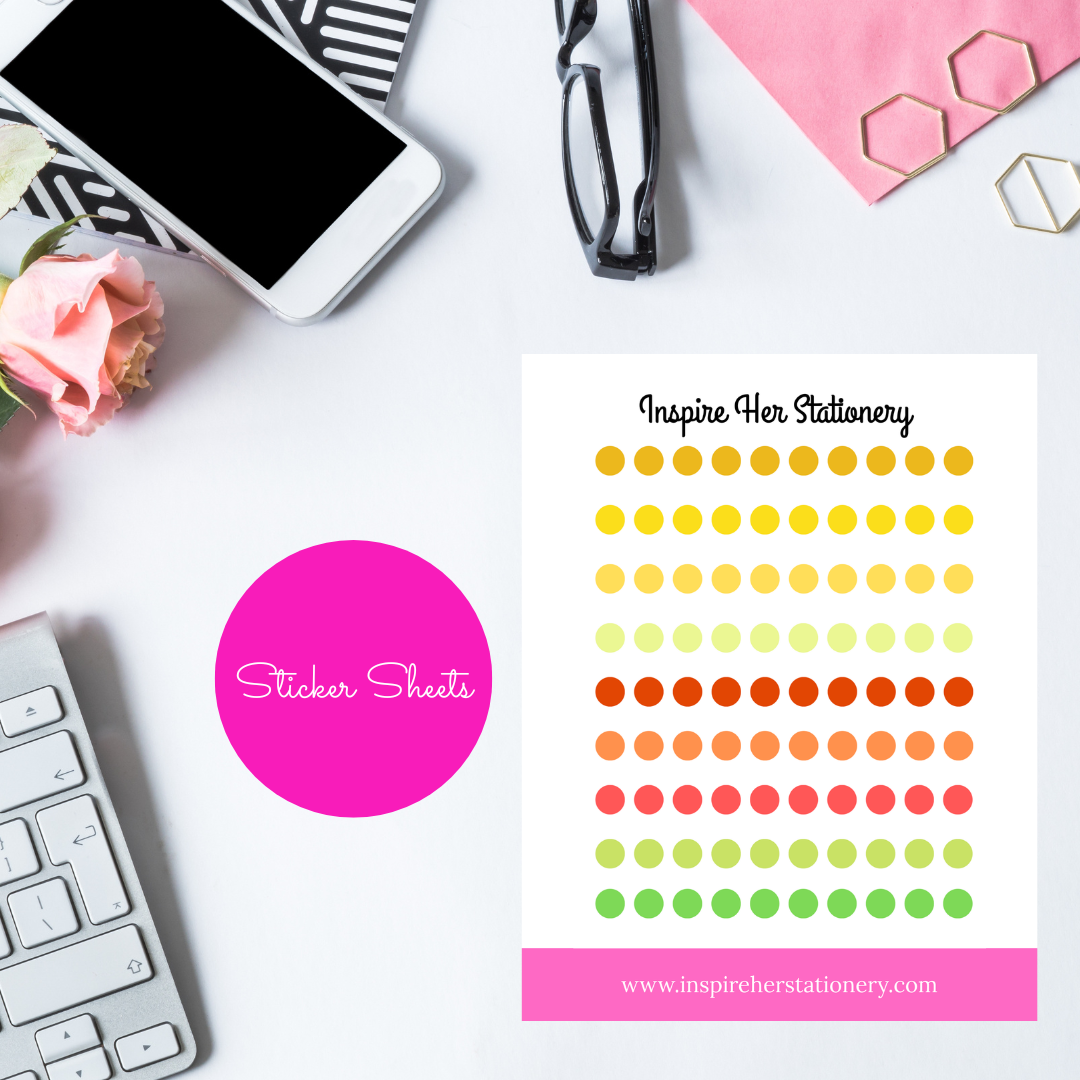 Dotted sticker sheets