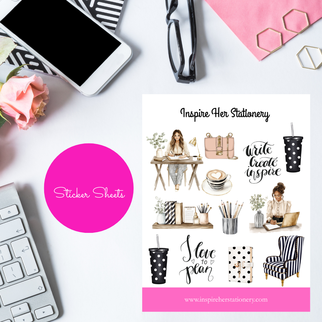 Planner Girl Sticker Sheet