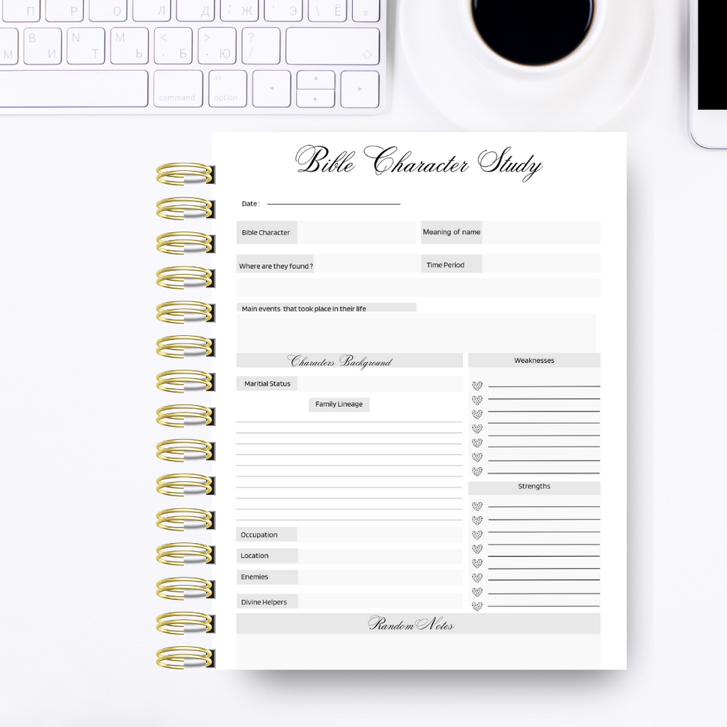 Bible Study Character Notebook