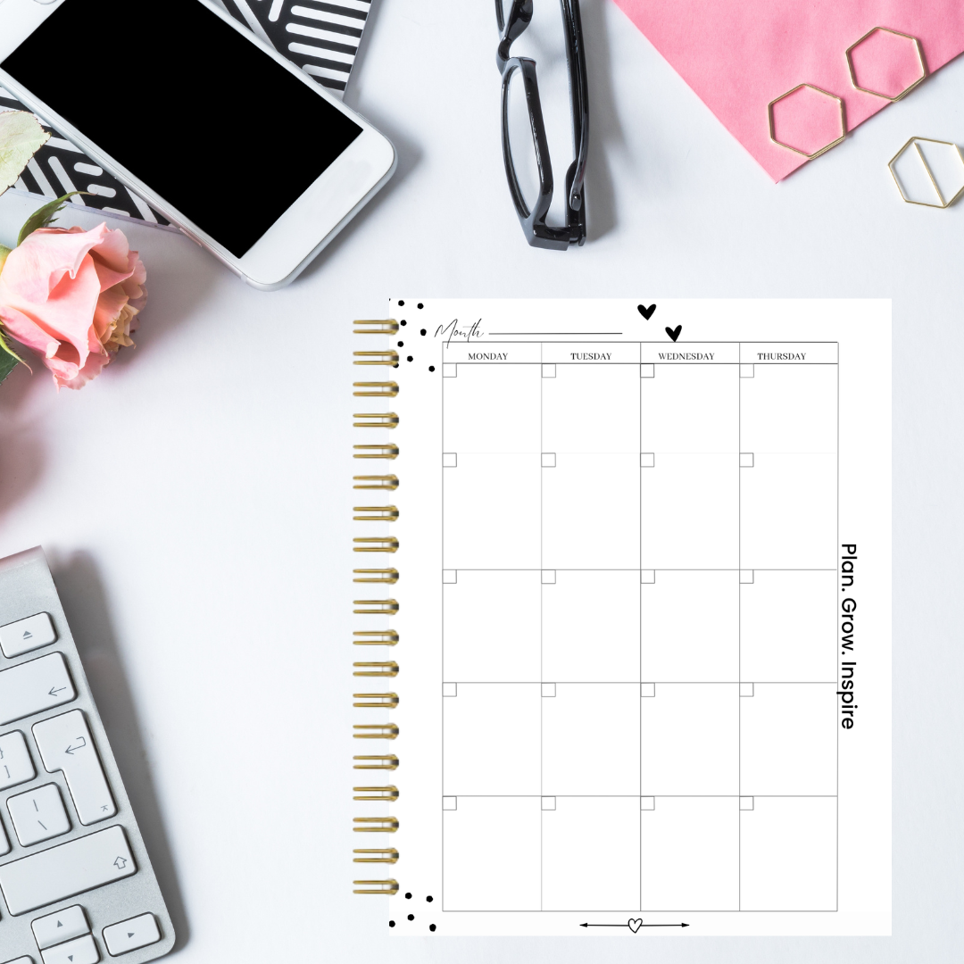 Plan.Grow.Inspire Monthly Planner