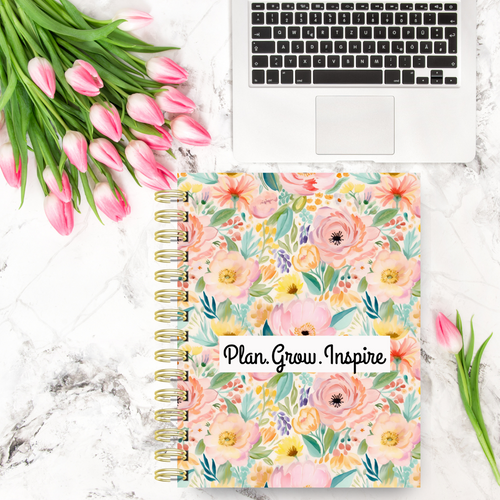 (Floral)Plan.Grow.Inspire Monthly Planner