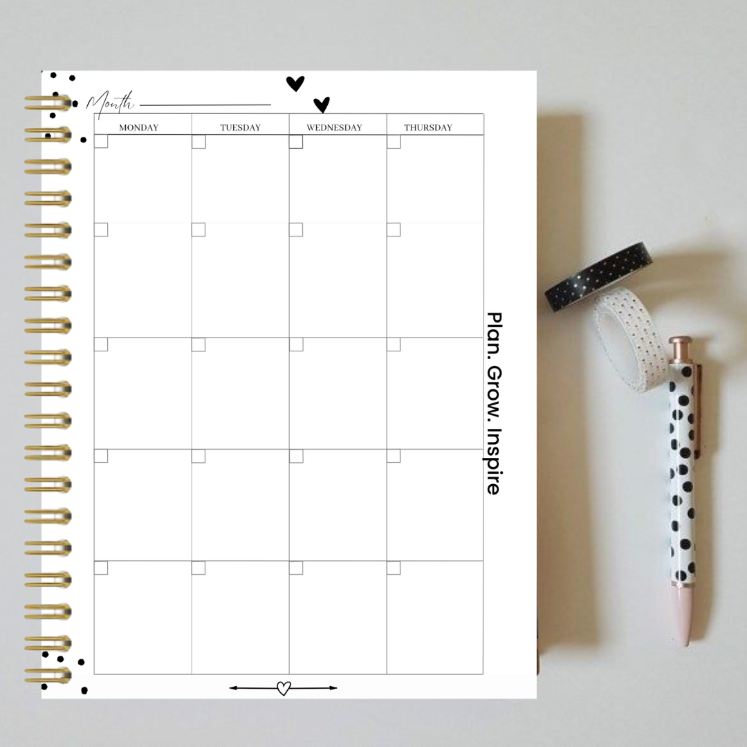 (Floral)Plan.Grow.Inspire Monthly Planner