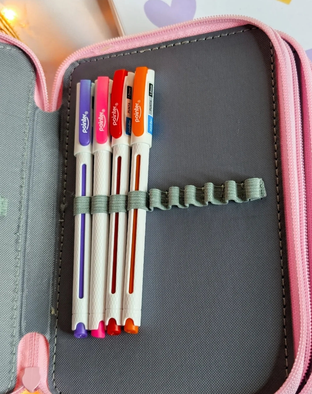 Stationery 4 compartment case