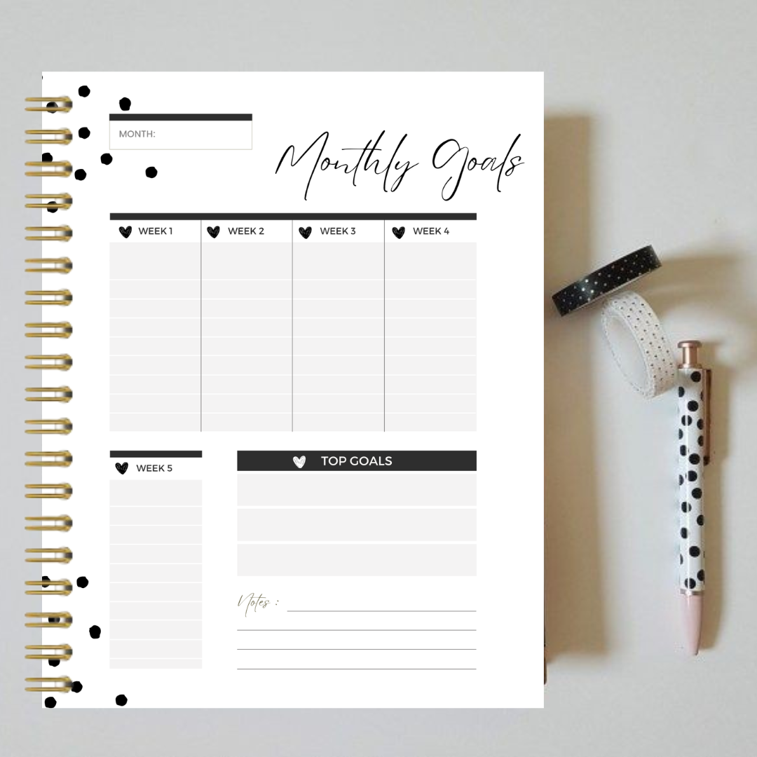 (Floral)Plan.Grow.Inspire Monthly Planner