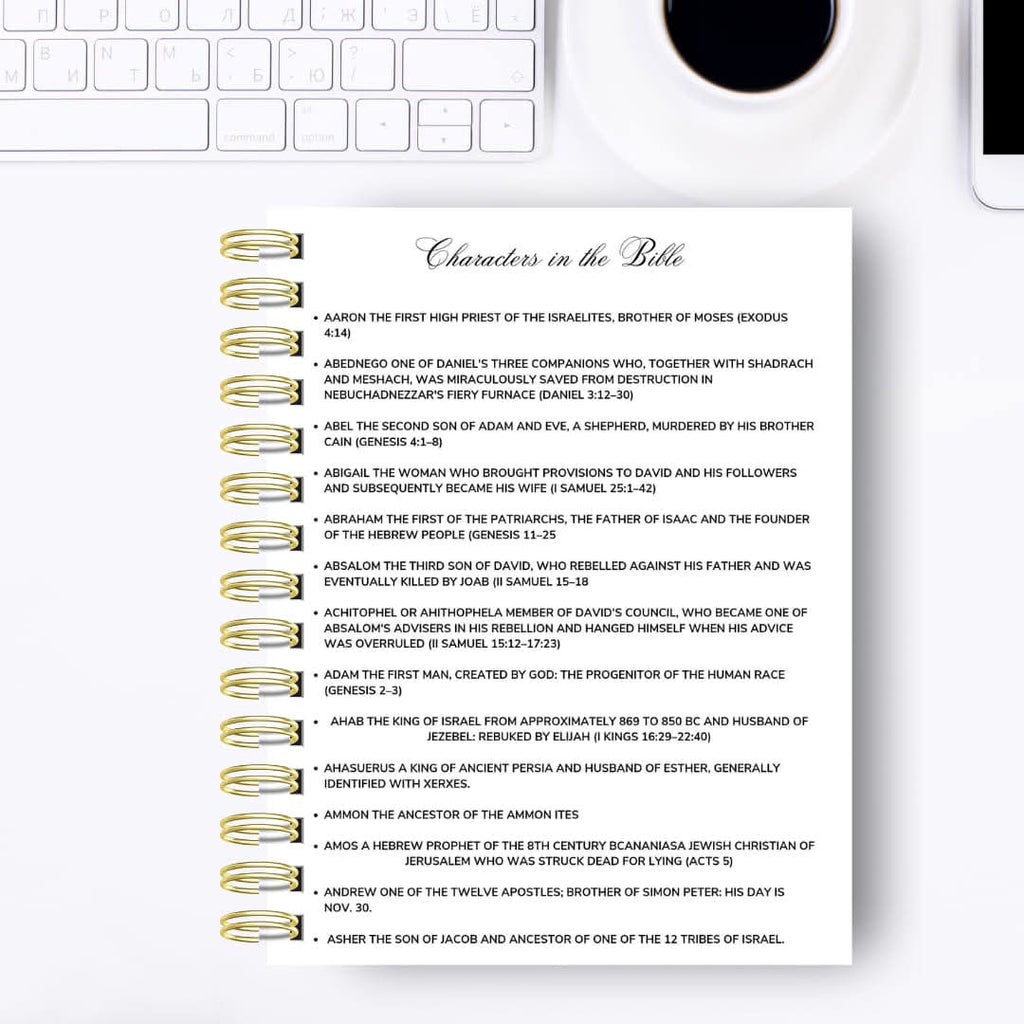 Bible Study Character Notebook