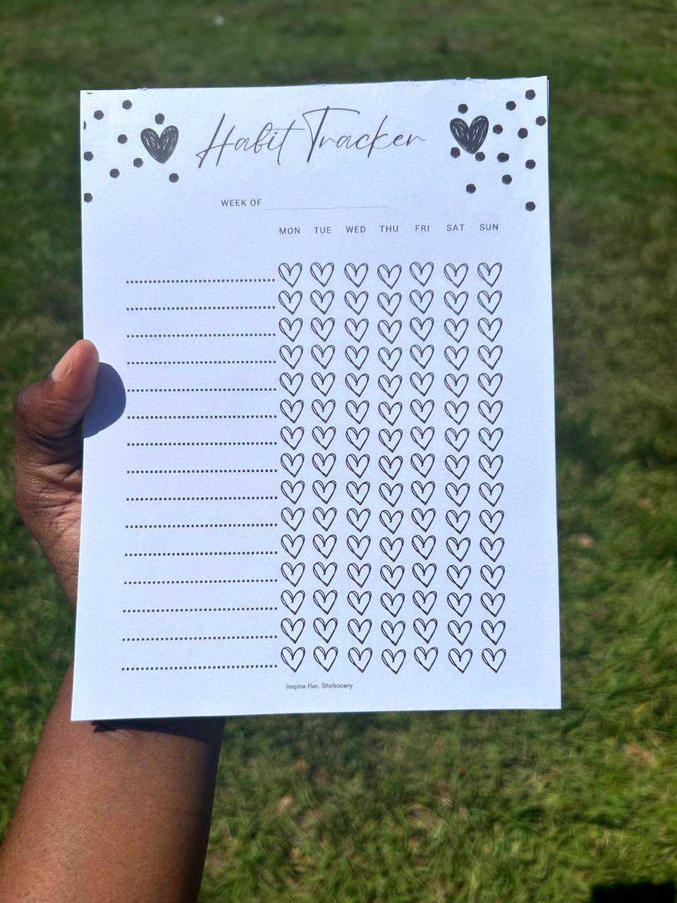 Habit tracker notepad