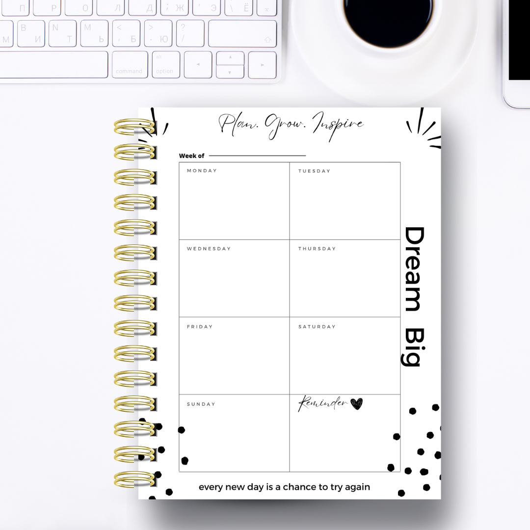 (Floral)Plan.Grow.Inspire Monthly Planner