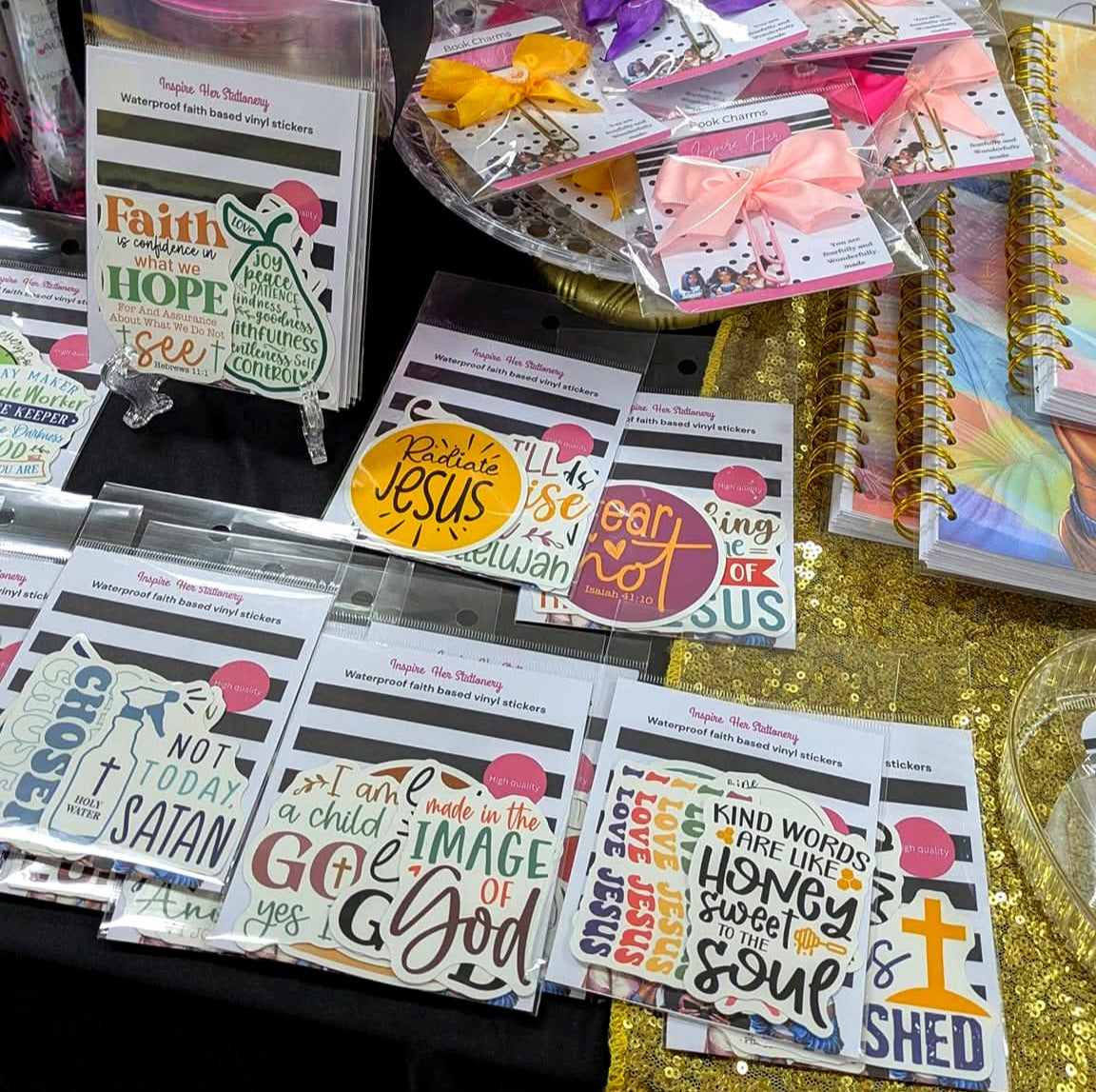 Waterproof vynil faith based sticker packets